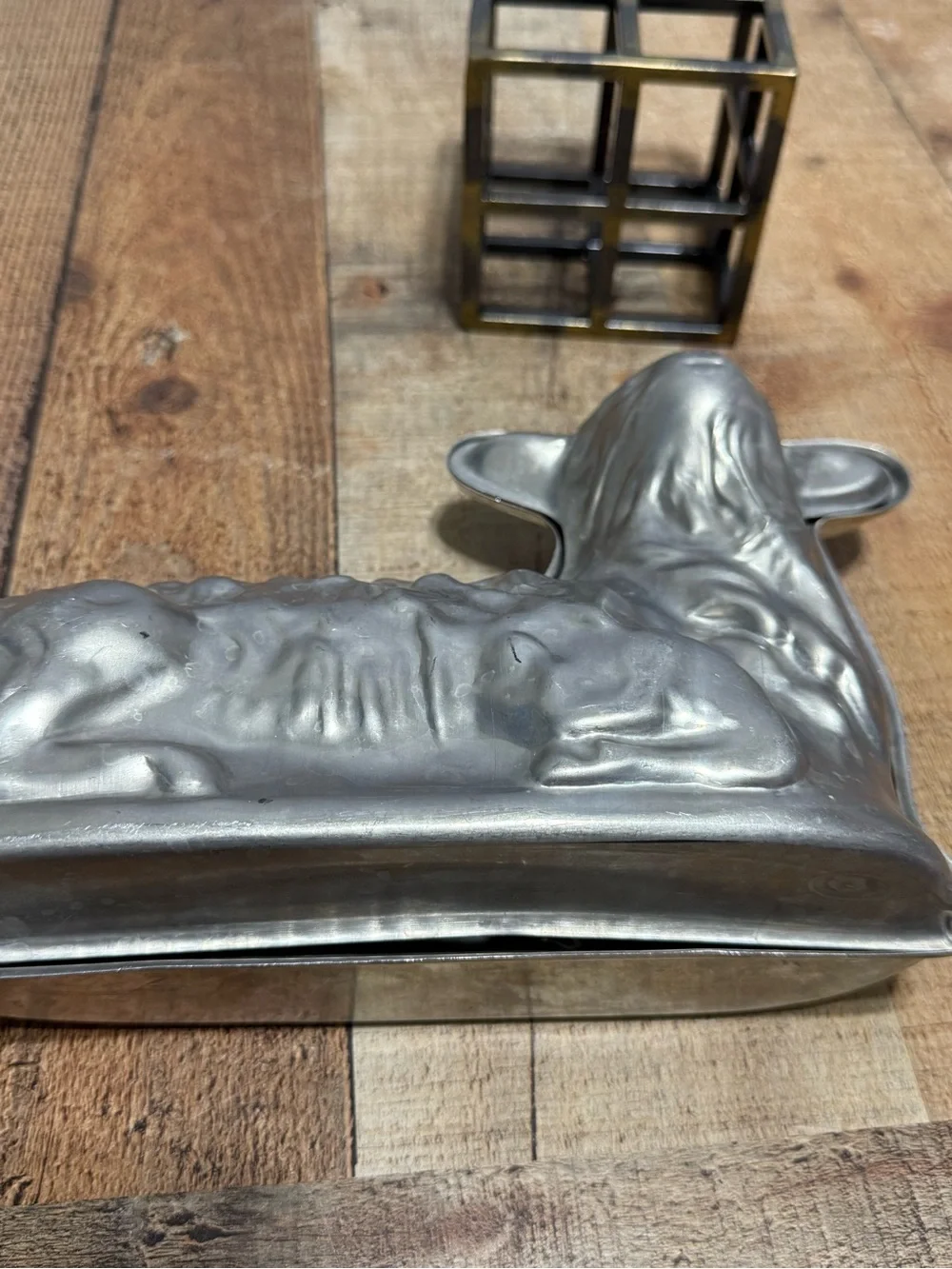Vintage Aluminum Lamb Sheep Cake Pan Gelatin Mold Easter Spring Pre owned condit